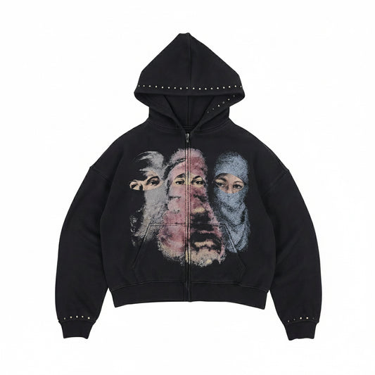 Black Masked Up Hoodie